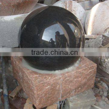 100cm Dia Natural Stone Rotating Ball Fountain For Garden Decoration