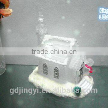 2015Dongguan Acrylic 7inch Snow House With LED Color-changing Light photo-2