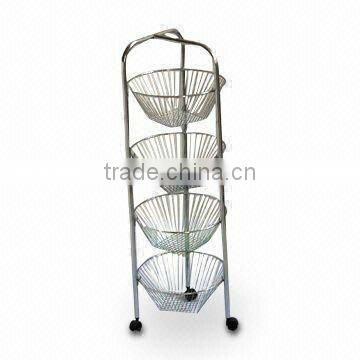 Metal Vegetable Fruit Holder 4 Tiers