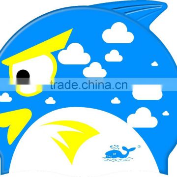 High quality shark swimming caps colorful baby swim cap rubber swim cap for youth