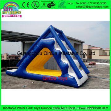 2017 funny water toys 0.9mm PVC inflatable floating water slide with factory price