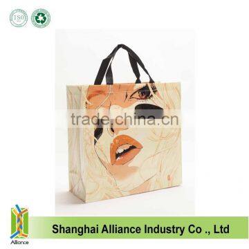 Darling Beautiful Woman Shopper Eco Friendly Shopping Tote bags/Laminated non woven tote bags