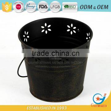 Iron and Zinc Homeware Flower Pots for Outside Decorative Garden Pots