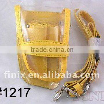 Stylish Yellow Color Leather&Plastic Hair Scissor Bag