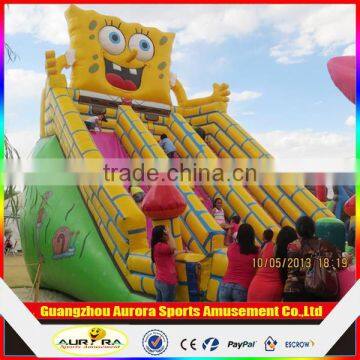 customized PVC inflatable dry silde , high safety grade commercial tall slide