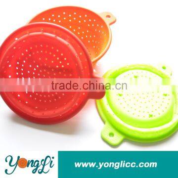 Kitchen Folding Strainer Silicone Basket Colander Strainer