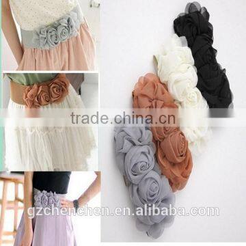 chiffon flower for elastic belt