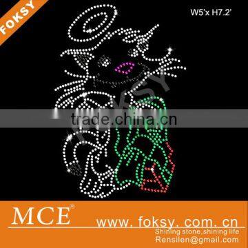 Singing cat custom hot fix crystal rhinestone motif