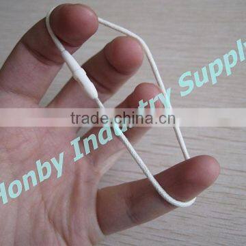 White Color Loop Hang Tag Rope Wax Cotton Cord