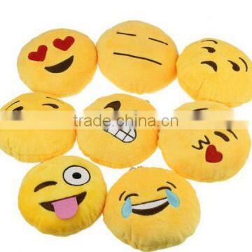 Promotional Stuffed Small Smile Message Face Cheap Funky Plush Emoji Keychain photo-2