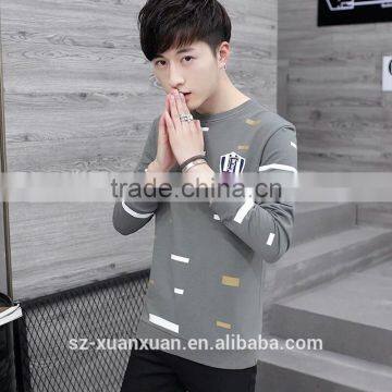Men Gender Fashion O-neck Long Sleeve Hoody With Plain Pattern photo-2