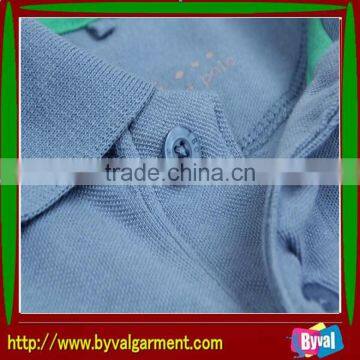 Wholesale High Quanlity Plain Baby Blue Polo Neck Short Sleeve Pique Shirt for Man photo-5