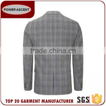 New Product Checked 2 Button Polyester Viscose Business Men'S Fashion Simple Suit Designs photo-2