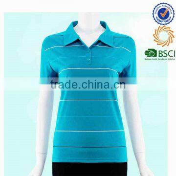 Good quality plain cotton ladies polo shirt