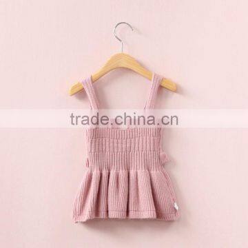 2-7 Years 2017 Wholesale Autumn Cotton Knitted Strap Girls Vest photo-3