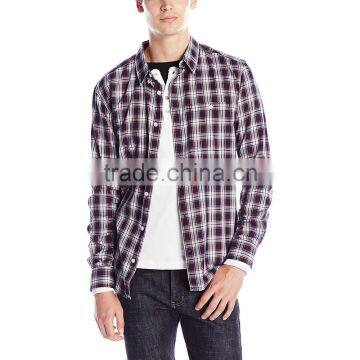 Formal Plaid Check Shirt Men Design Made in China