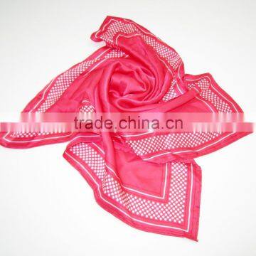 Custom Red Pattern Your Design Silk Scarf