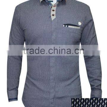 Blue Solid Casual Shirt photo-4