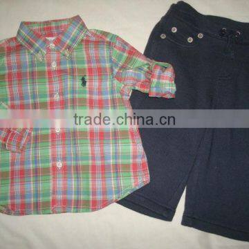 New Fashion Polo Baby Boy Shirt and Top Pants High Quality