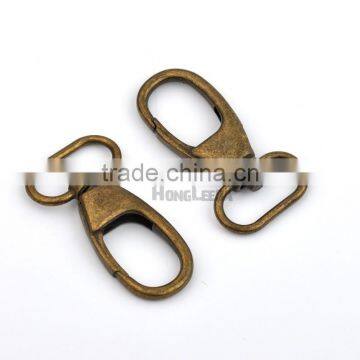 20mm 0.75inch Antique Brass Bronze Alloy Swivel Clasps Snap Key Hooks DIY Key Chain Ring Clip Buckle HK-021 photo-3
