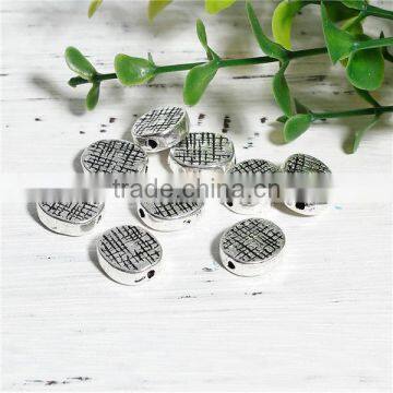 Zinc Based Alloy Spacer Beads Oval Antique Silver