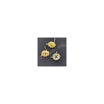 metal flower ear stud wholesale from China beads factory