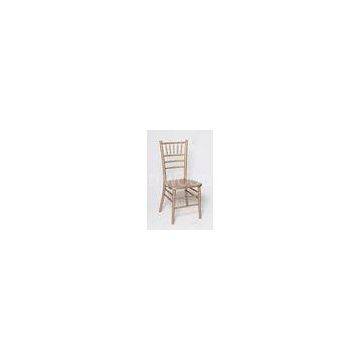 Modern Beige Wood Chiavari Tiffany Chair , UV Protection Metallic Wooden Chair