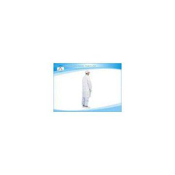 White And Blue Esd Clothes Antistatic Lab Coats , Long Sleeve Lab Coats