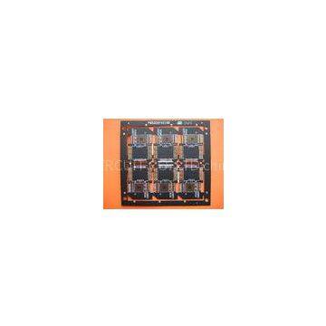 Four Layer Black Solder FR4 Multilayer PCB Board for SD Card , OEM and Customized