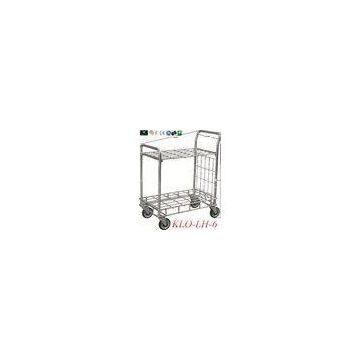 Industrial Warehouse Trolley For Supermarket Zinc Plating With Transparent Powder Coating