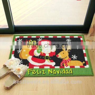 Custom christmas gift floor mate nylon foot mat