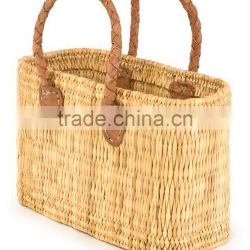 Traditional French Style Market Shopping Basket Natural