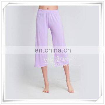 Women's Bamboo Jersey Spring Summer Pajama Lounge Pants 3/4 Length photo-3