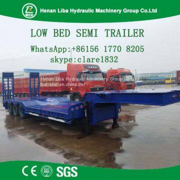 3 Axles Gooseneck Lowboy Lowbed Truck Trailer Heavy Equipment Transport Trailer