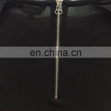 The Shoulder Lace Stitching Long-sleeved Blouse photo-5