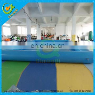 blue mobile swimming pool