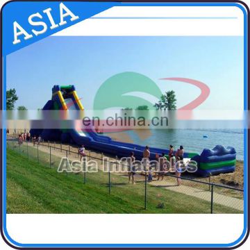 125ft Big Single Lane Inflatable Hippo Ocean Front Slide