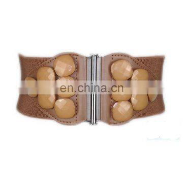 Promotional Fashion Trendy Women Cloth Accessories Elastic Belt Strap Extra Wide Corset Belt With Stones photo-4