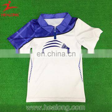 Healong Custom Design international Sports Badminton Wear High Quality Polo Shirt badminton jersey