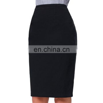 Kate Kasin Occident Women's Solid Color High Stretchy Hips-Wrapped Pencil Skirt 24" KK000277-1