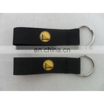 custom cheap wholesale polyester print key holder wristbands