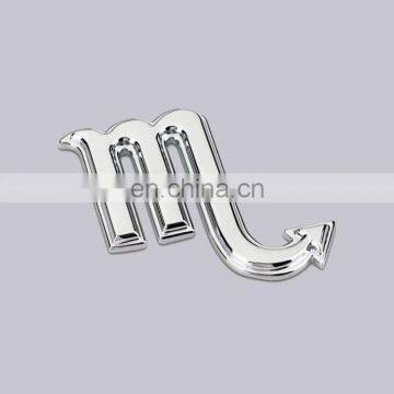 Wholesale Promotion Car Decals Type Custom Golssy Chrome Zinc Alloy Metal Symbol Emblem