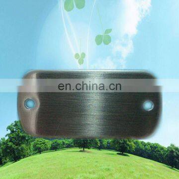 Stainless steel tag, brushed stainless steel injection tag, metal tag 2011 tag trends