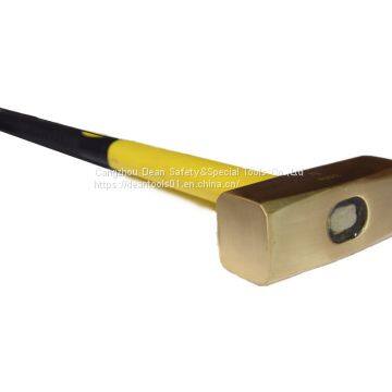 Non Sparking Beryllium Bronze Brass Germany Sledge Hammer With Fiber Handle 3LB 2.5LB