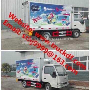 Customized JAC Brand 4*2 LHD Gasoline 1.5tons-2tons Refrigerated Minivan Vehicle for Sale, Cold Room Truck for Sale photo-3