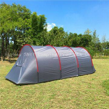 6 Person Family Tunnel Tent, 2 room 1 hall tunnel tent, camping Tent,Party Tent