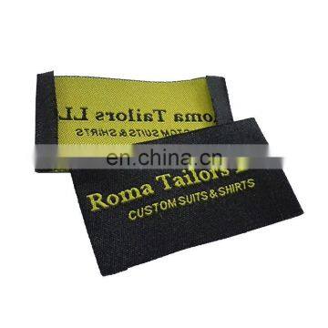 separate cut folded clothing labels custom private woven labels and tags