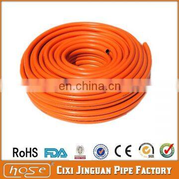 Cixi Jinguan 8mm Orange Propane Butane LPG Gas Hose Pipe,Tanzania Nigeria Natural Gas Plastic Pipe,Plastic PVC Gas Hose Gas Pipe