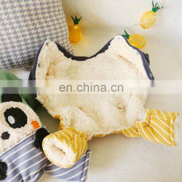 Cute Puppy Dog Coat Winter Outfits Pet Clothes Four Feet Cotton-padded Panda Paw Jacket photo-4