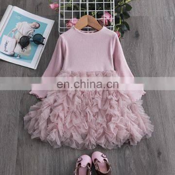 Spring New Children's Mesh Cake Dress Princess Dress Children Girls Long Sleeve Party Dress photo-2